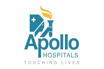 The logo of Apollo Hospitals.
