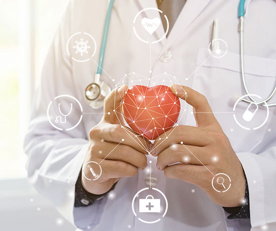 A close-up concept of a doctor holding a heart model illustrates Bradycardia Treatment .