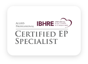 The logo of the Allied Professional IBHRE Certified EP Specialist.