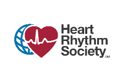 The logo of the Heart Rhythm Society.