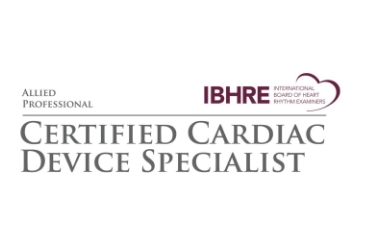 The logo of the Allied Professional IBHRE Cardiac Device Specialist.